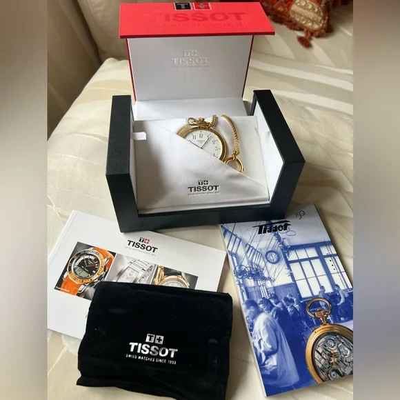 EUC TISSOT POCKET WATCH. CASE AND DUST BAG INCLUDED. - Picture 8 of 13